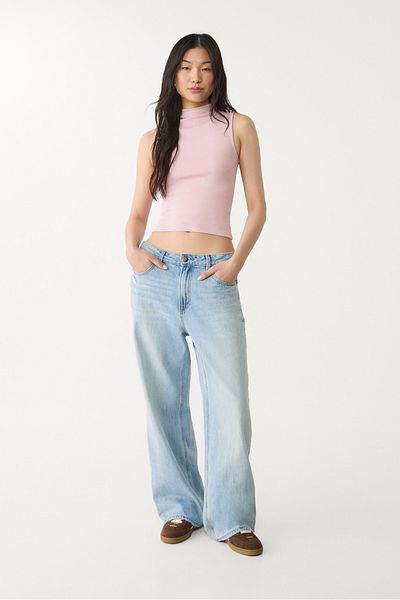 Stradivarius Basic fitted mock neck T-shirt