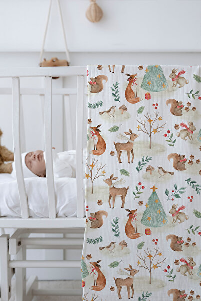 Tuğba Kuğu 4 Kat Müslin Battaniye (100x120) - Limited 21 Serisi