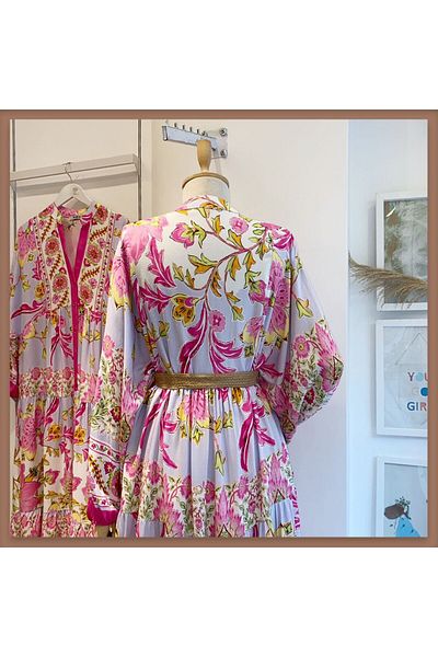 Faya Boutique ΡΟΖ ΦΟΡΕΜΑ ΒΙΣΚΟΣ ΚΟΥΤΣΟ ΛΟΥΛΟΥΔΙΩΝ