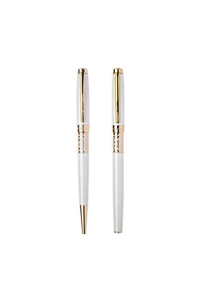 daço Set stilou si pix Daco alb cu inscriptie Folclor in cutie