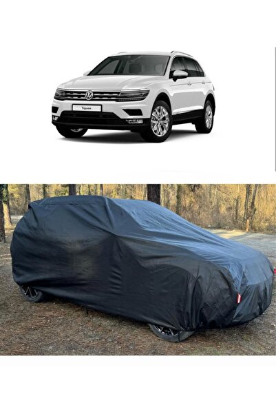 CoverPlus Volkswagen Tiguan Uyumlu Oto Araba Brandası KALIN Oto Dolu Brandası-Siyah