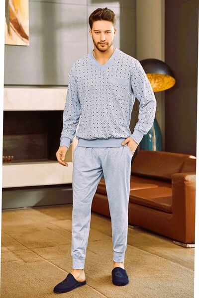 NightLove Male Long Sleeve Pajama Set Mecit 2757