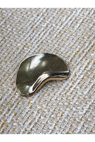 ODDA TASARIM ATÖLYESİ Half Moon Model Gold Bomb 3.8 cm Strap Plated Single Button