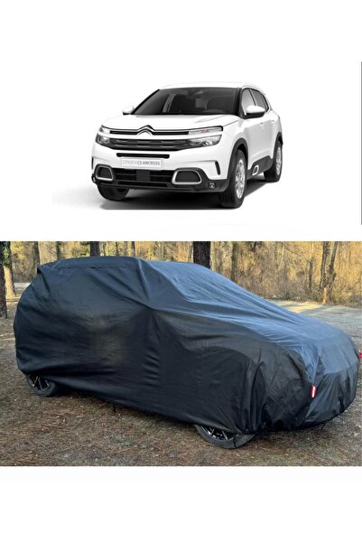CoverPlus Citroen C5 Uyumlu Oto Araba Brandası KALIN Oto Dolu Brandası-Siyah