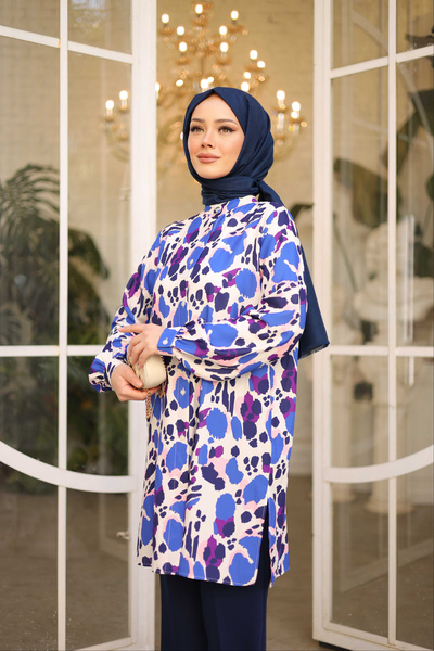 Lamazi Veil Defne Düğme detay oversize kadın gömlek