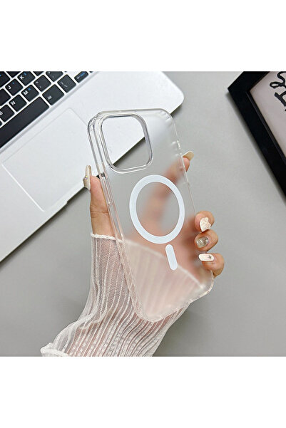 SyncCase iPhone Kılıf 16 Pro Max Magsafe Kılıfı Telefon Kılıfı Kabı Uyumlu Şeffaf