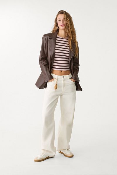Stradivarius Basic slim fit striped T-shirt