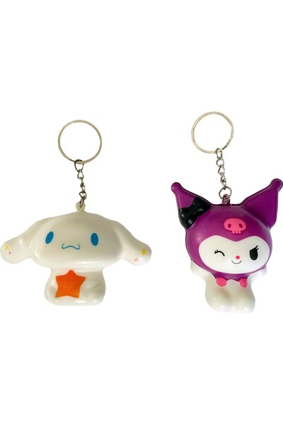 Mikro Kuromi Cinnamonroll Squishy Keychain Set of 2