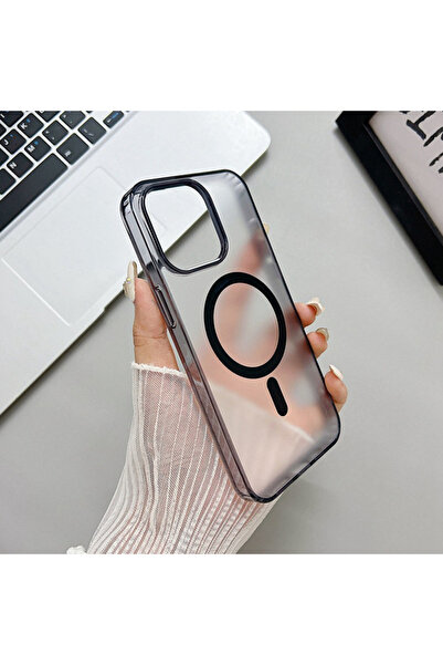 SyncCase iPhone Kılıf 16 Pro Max Magsafe Kılıfı Telefon Kılıfı Kabı Uyumlu Siyah