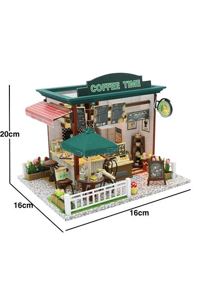 minyaturia Miniature Model Set: Coffee Time & Cake Station |   Double Package | DIY Hobby Set