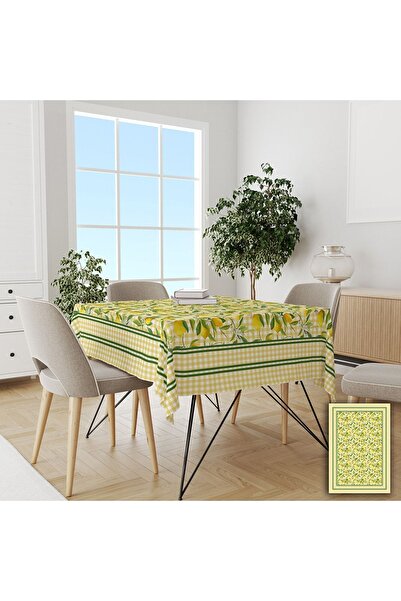 yok yok evim eve dair her şey مفرش طاولة منقوش بالليمون بدون رعاية