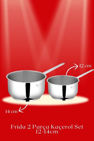 Bonera Frida 2-Piece Steel Saucepan Set 12-14 cm