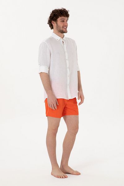 U.S. Polo Assn. Men's Pomegranate Flower Swim Shorts 50300032 -Vr039