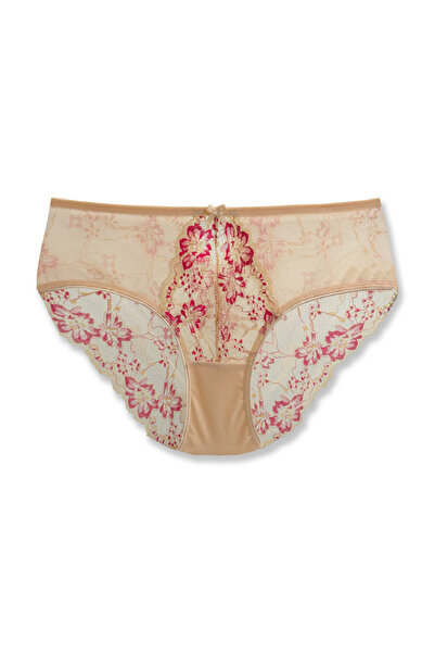 HNX 5'li Çift Renk Dantelli Tüllü Yüksek Bel Kadın Külot