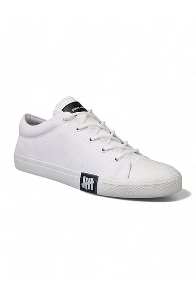 Pierre Cardin 9401 Linen Casual Sneaker Shoes White