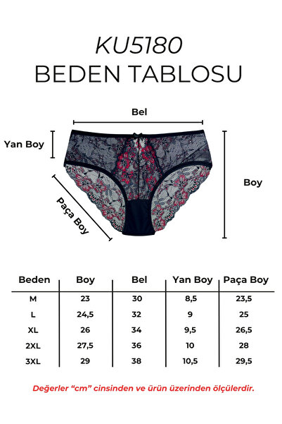 HNX 3'lü Çift Renk Dantelli Tüllü Yüksek Bel Kadın Külot