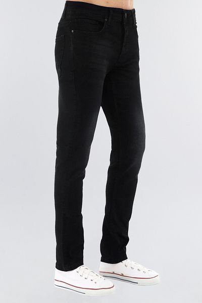CEDY DENIM Slim Fit Jean Joe Κανονική μέση Λεπτή εφαρμογή Strechy τζιν παντελόνι C304-μαύρο