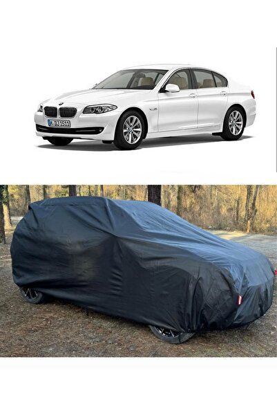 CoverPlus Bmw 528i Series متوافق مع سيارة القماش المشمع السميك للسيارات - أسود