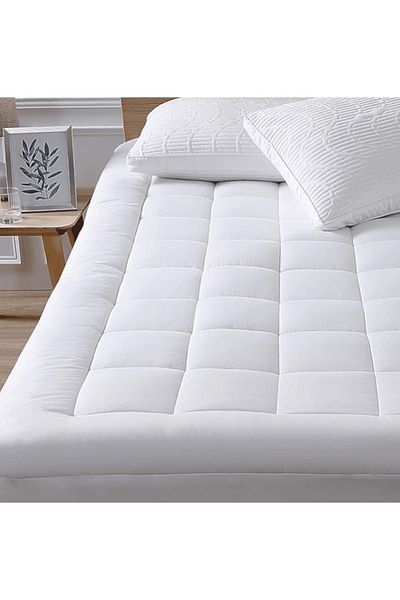 Asraar Fairouz|Microfiber Mattress Topper 20cm-Soft, Fluffy, Breathable Pad for Comfort & Support160x200cm