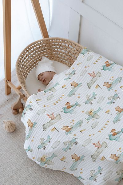 Tuğba Kuğu 4 Layer Muslin Blanket (100x120) - Limited 21 Series