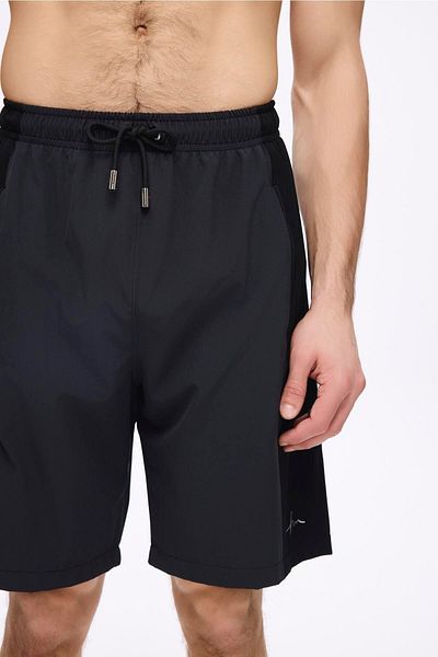 Haşema Sports Cut Black Gray Men's Short Pool and Sea Shorts 5057