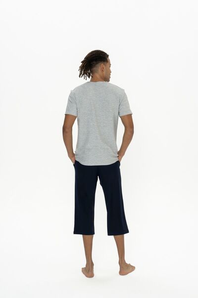 U.S. Polo Assn. 18887 Erkek Grı Yarım Kollu Yarım Pat Kapri Takım