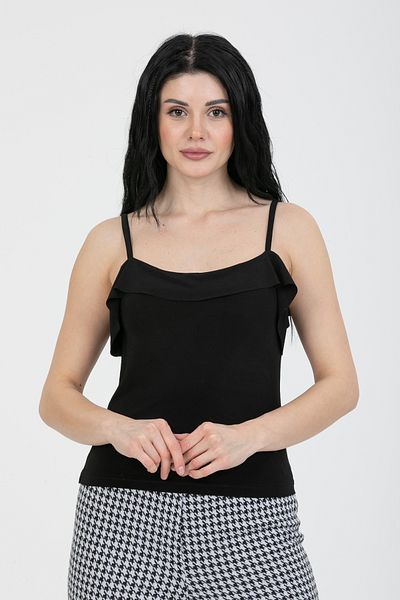 Dejabrew Jeans Black Rope Strap Large Size Blouse A060-1