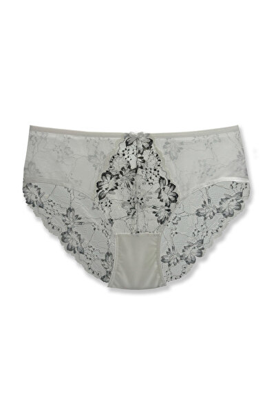 HNX 3'lü Çift Renk Dantelli Tüllü Yüksek Bel Kadın Külot