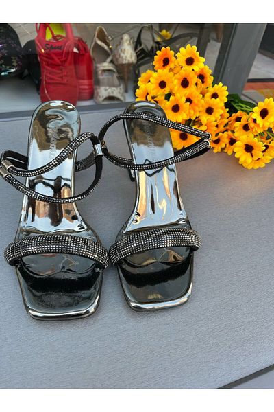mystylee Anthracite Slippers with Flat Band New Season Trend Models