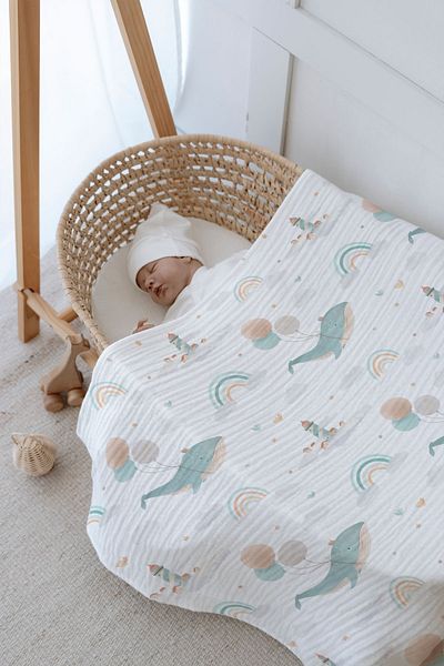 Tuğba Kuğu 4 Layer Muslin Blanket (100x120) - Limited 21 Series