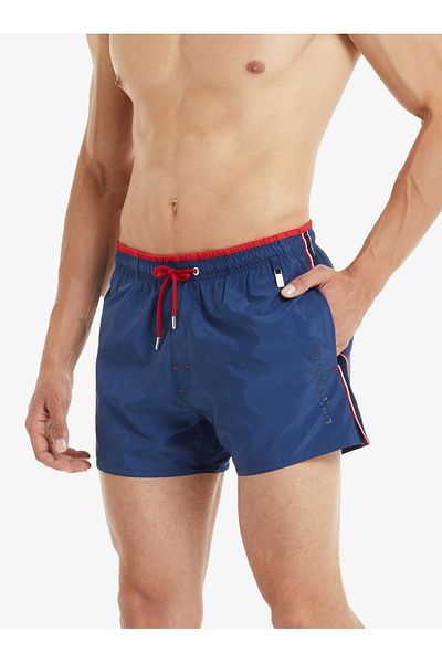 Blackspade Navy Blue Denim Swim Shorts 10007 - Blue