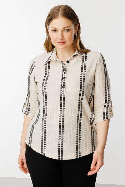 ON Self Textured Patterned Blouse