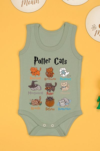 bebetospik 100% Cotton Potter Cats Printed Soft Texture Printed Bodysuit & Bodysuit