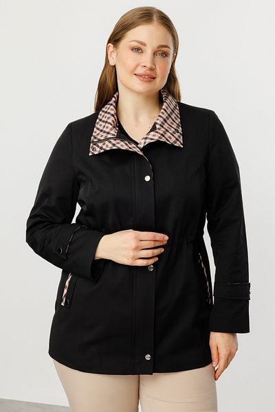 Ekol Plaid Detailed Side Pocket Trench Coat