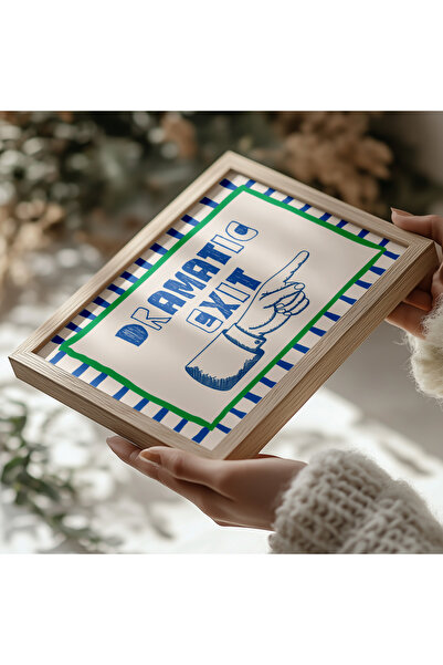 Sweetco Çerçevesiz Poster Dramatic Exit | Dramatik Çıkış Hallway Poster