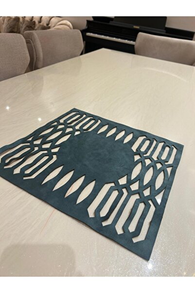 EHA LAZER Турецьке блакитне, геометричний візерунок, американська сервіровка,...