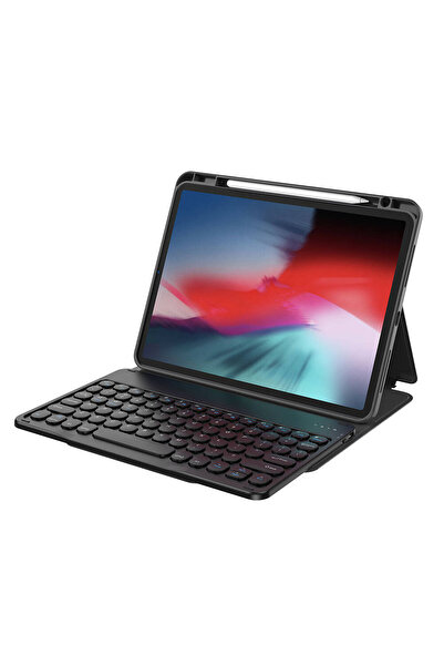 WIWU iPad Air 11 2025 M3 Kılıf Wiwu Protective Gizli Kalem Bölmeli Klavyeli Siyah