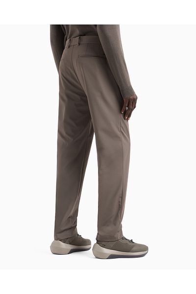 Emporio Armani Men's Regular Waist Straight Leg Flexible and Comfortable Fabric Chino Beige Pants Em 001505   Af10047-U6200