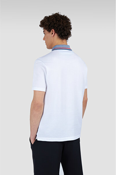 PAUL&SHARK Men's Regular Fit 100% Organic Cotton Zippered White Polo Neck T-Shirt 25411285 -010