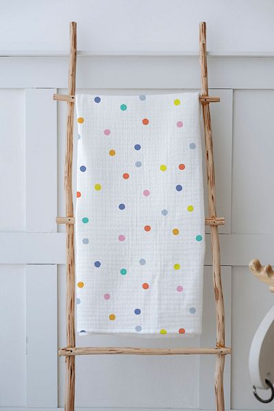 Tuğba Kuğu 4 Layer Muslin Blanket (100X120) - Dotty