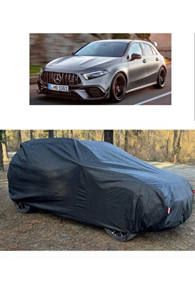 CoverPlus غطاء سيارة متوافق مع سيارة Mercedes A 45 AMG، غطاء سميك للسيارة - أسود