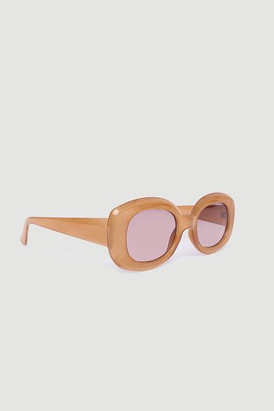 Gusto Small Frame Bone Sunglasses - Tan