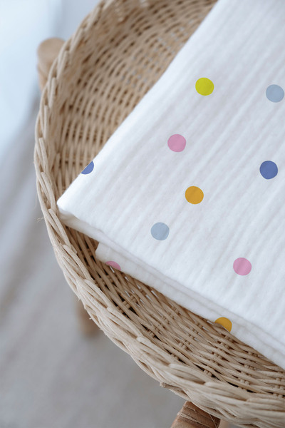 Tuğba Kuğu 4 Layer Muslin Blanket (100X120) - Dotty