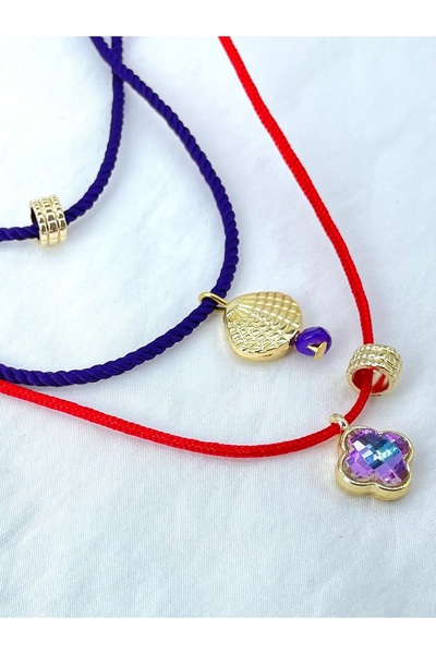 Concept HuBuTU Set of 3 Minimal Twisted Rope Luck Evil Eye Necklace