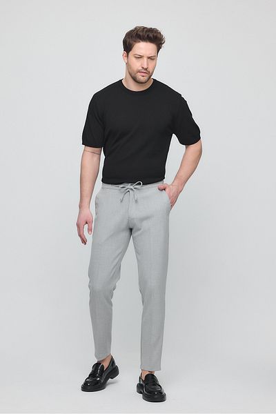 GIENTO Ανδρικό παντελόνι Jogger Lycra με ελαστικό φερμουάρ μέσης