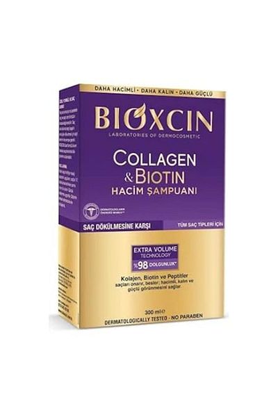 Bioblas Bioxcin Collagen & Biotin Volumenshampoo 300 ml – für dickes, kräftiges und volles Haar