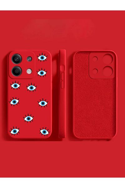 Merwish غطاء حماية من السيليكون لهاتف Xiaomi Redmi Note 13Pro 4G متوافق مع نمط عين الشر باللون الأحمر