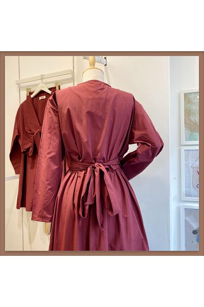 Faya Boutique Burgundy Belted Lyon Suit