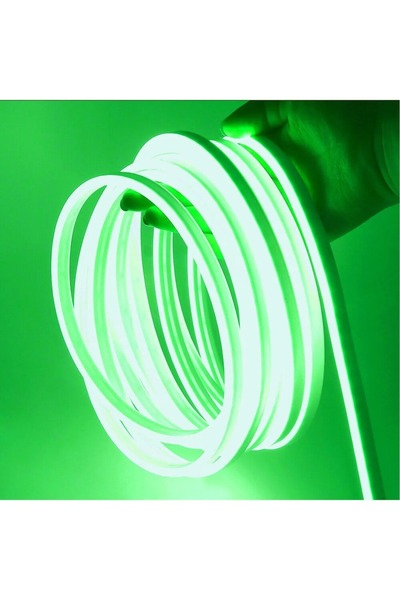 YCL Esnek Neon Hortum Led - Yeşil Işık 220V RULO 120 LEDLİ 1 METRE