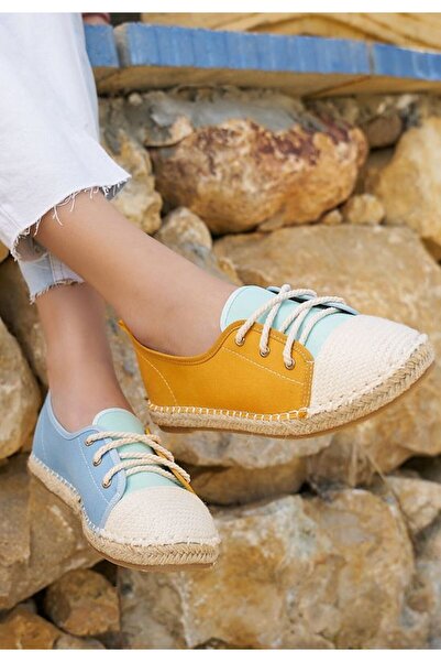 B T Shoes Δόρια Γυναικείες Κίτρινες Εσπαντρίγιες
